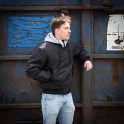 Fostex MA-1 Hooded Bomber Jacket - Black
