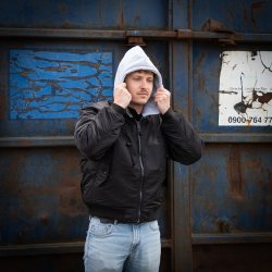 Fostex MA-1 Hooded Bomber Jacket - Black