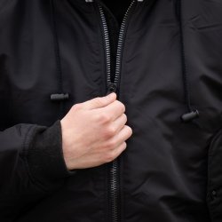 Fostex MA-1 Hooded Bomber Jacket - Black