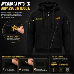 Army Gross Zipper Hoodie SWE - Black