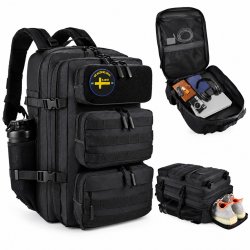 Army Gross Tactical Backpack with Shoe Compartment & MOLLE 65L – Black
