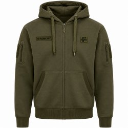 Army Gross Zipper Hoodie SWE - Olive