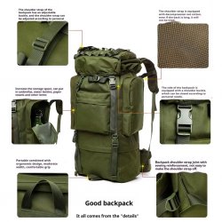 Mochila Nordic Army Defender – 65 litros – Verde oliva