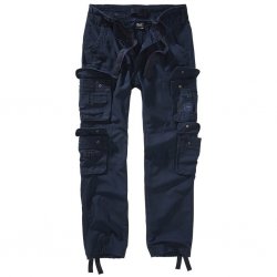 Brandit Pure Slim Fit Trousers - Navy Blue