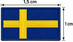 Svenskflagga Tygmärke Liten - Kardborre