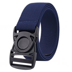 Airport-Friendly Stretch Belt - Navy Blue