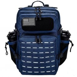 Nordic Army Laser Cut Gym Backpack - Navy Blue- 45Liter