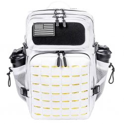 Nordic Army Laser Cut Gym Backpack - White- 45Liter
