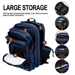 Nordic Army Laser Cut Gym Backpack - Navy Blue- 45Liter