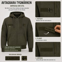 Army Gross Zipper Hoodie SWE - Olive