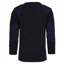 Fostex Garments Pullover V-neck 50% wool -Navy Blue