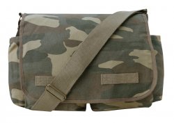 VINTAGE Canvas WOODLAND Klassisk MESSENGER Väska