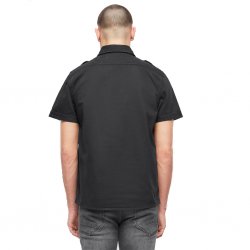 Brandit Vintage Kurzarm-Sommerhemd Herren – 100% Baumwolle - Black