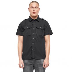 Brandit Vintage Kurzarm-Sommerhemd Herren – 100% Baumwolle - Black