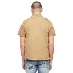 Brandit Vintage Short-Sleeved Summer Shirt Men – 100% Cotton - Camel