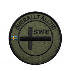 Ruotsalainen kangasmerkki tarrakiinnityksellä | Alltid överallt