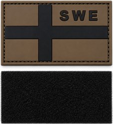 Nordic Army Swedish Flag SWE -Brown