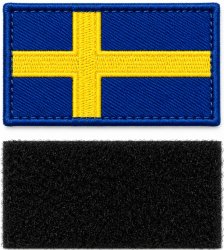 Svenskflagga Tygmärke Liten - Kardborre