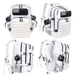 Nordic Army Laser Cut Gym Backpack - White- 45Liter