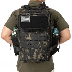 Built for athletes Laser Backpack - 45L Black Camo
