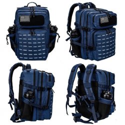 Nordic Army Laser Cut Gym Backpack - Navy Blue- 45Liter