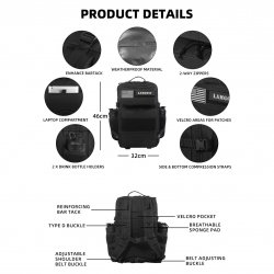 Built for Alpha athletes Backpack - 45L - Black
