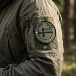 Ruotsalainen kangasmerkki tarrakiinnityksellä | Alltid överallt