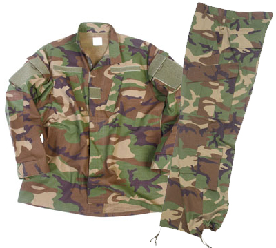 US ACU Byxa & ACU Jacka Woodland Camo