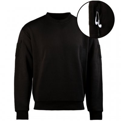 BLACK TACTICAL SWEATSHIRT ROUND NECK