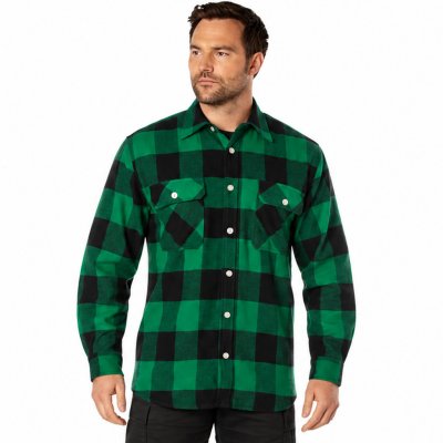 Original US Flanellskjorta Green/Black