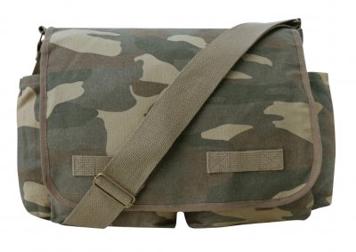 VINTAGE Canvas WOODLAND Klassisk MESSENGER Väska