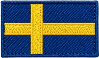 Svenskflagga Tygmärke Liten - Kardborre