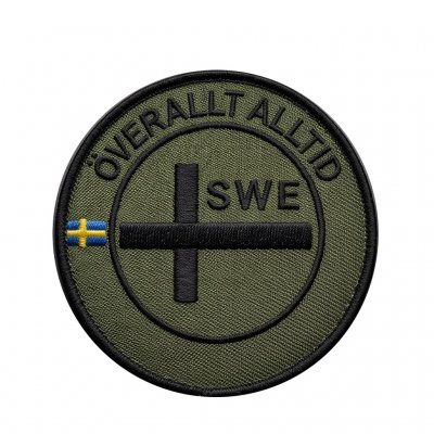 Ruotsalainen kangasmerkki tarrakiinnityksellä | Alltid överallt